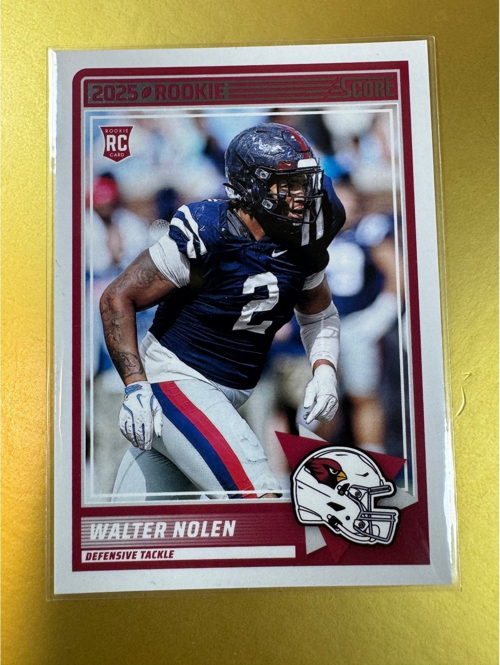 2025 Score Walter Nolen Arizona Cardinals Rookie Card
